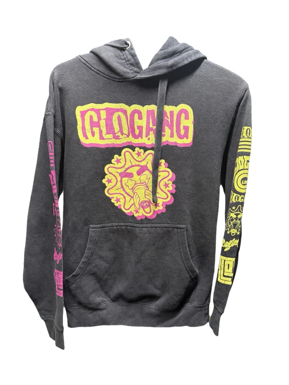 Glo Gang Hoodie Size S - Chief Keef brand - faded black - front/back/sleeve